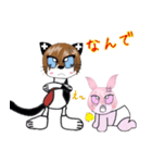 キャット＆ベビーラビット（個別スタンプ：9）