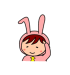 泣き虫ウサリーマン（個別スタンプ：3）