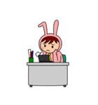 泣き虫ウサリーマン（個別スタンプ：34）