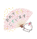 サクラうさぎ 和紙で敬語・丁寧語（個別スタンプ：19）