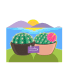Melo ＆ Mona Cactus（個別スタンプ：4）