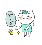 迷える女子のスタンプ白い猫のくーちゃん 2（個別スタンプ：33）