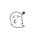 It is a simple ghost.（個別スタンプ：4）