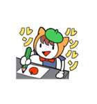 お絵描き猫人間（個別スタンプ：1）