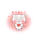 ハチワレねこ・ぱっつん前髪・個性眉毛猫（個別スタンプ：22）