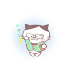 ハチワレねこ・ぱっつん前髪・個性眉毛猫（個別スタンプ：38）
