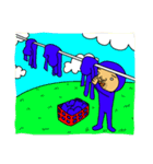 ブルーさん  （日本語版）（個別スタンプ：35）