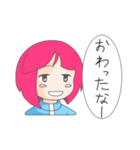 ぜんりょく系無気力少女（個別スタンプ：34）