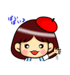 恥ずかしがり屋の絵描きちゃん（個別スタンプ：2）