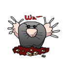 忙しいモグラ（個別スタンプ：6）