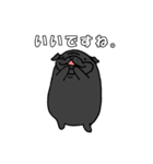 黒パグ敬語（個別スタンプ：22）