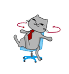マイペース灰色猫【にくにくシリーズ】（個別スタンプ：2）