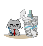 マイペース灰色猫【にくにくシリーズ】（個別スタンプ：4）