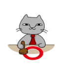 マイペース灰色猫【にくにくシリーズ】（個別スタンプ：5）