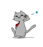 マイペース灰色猫【にくにくシリーズ】（個別スタンプ：8）
