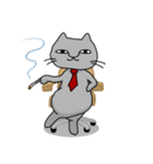 マイペース灰色猫【にくにくシリーズ】（個別スタンプ：16）