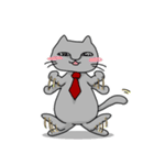 マイペース灰色猫【にくにくシリーズ】（個別スタンプ：33）