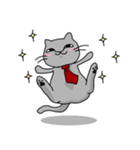 マイペース灰色猫【にくにくシリーズ】（個別スタンプ：35）