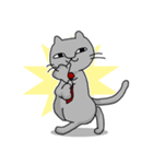 マイペース灰色猫【にくにくシリーズ】（個別スタンプ：36）