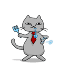 マイペース灰色猫【にくにくシリーズ】（個別スタンプ：38）