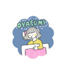 おしゃまな女の子のゆるゆるスタンプ（個別スタンプ：19）