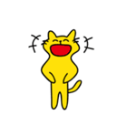 黄色ネコと桃色ウサギ（個別スタンプ：7）