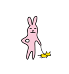 黄色ネコと桃色ウサギ（個別スタンプ：12）