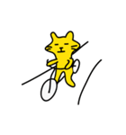 黄色ネコと桃色ウサギ（個別スタンプ：33）