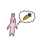黄色ネコと桃色ウサギ（個別スタンプ：38）