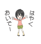 ショートな女の子（個別スタンプ：5）