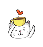 A cup of coffee with a cat（個別スタンプ：10）