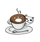 A cup of coffee with a cat（個別スタンプ：35）