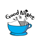 A cup of coffee with a cat（個別スタンプ：40）