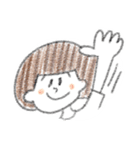 キノコカットの女の子（個別スタンプ：1）