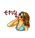 テキトーに返信！楽園美女スタンプ。（個別スタンプ：4）