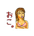 テキトーに返信！楽園美女スタンプ。（個別スタンプ：10）