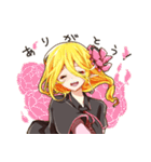 エルフ系少女と三つ編み系男子（個別スタンプ：1）