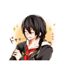 エルフ系少女と三つ編み系男子（個別スタンプ：9）