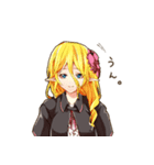 エルフ系少女と三つ編み系男子（個別スタンプ：10）