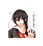 エルフ系少女と三つ編み系男子（個別スタンプ：14）