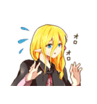エルフ系少女と三つ編み系男子（個別スタンプ：32）