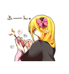エルフ系少女と三つ編み系男子（個別スタンプ：35）