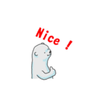 しろくまとペンギン（個別スタンプ：3）