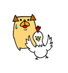 犬とヒヨコの成長日記（個別スタンプ：32）