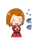 Putt-Putt and JiuJiu (girl's mood)（個別スタンプ：7）