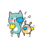 Buruko cat ＆ Ponka rabbit（個別スタンプ：8）