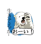 しあわせを呼ぶシロクマさんのスタンプ。（個別スタンプ：32）