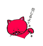赤猫ゴコロ（個別スタンプ：10）