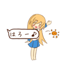 吹き出しと女の子（個別スタンプ：4）