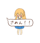 吹き出しと女の子（個別スタンプ：8）